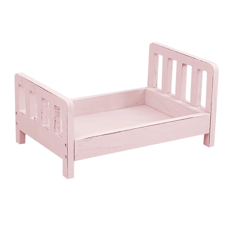 

Baby Wooden Bed Gift Photo Prop Posing Portable Durable Photography Shotting OD889