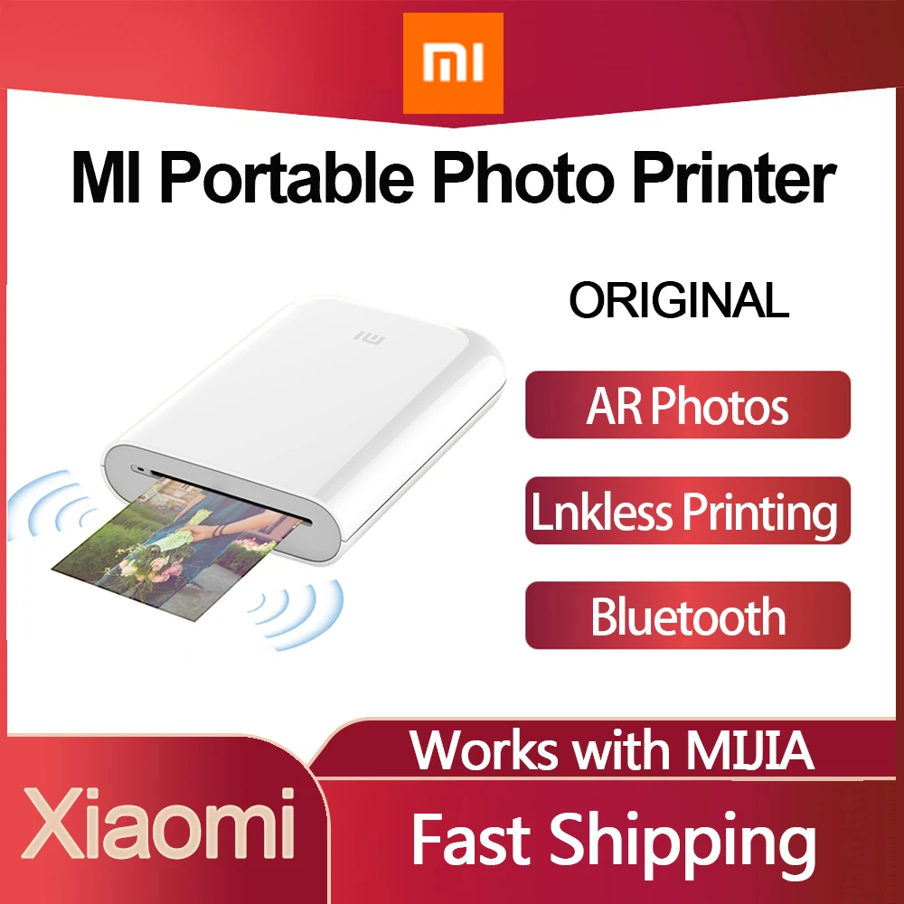 Xiaomi Mini impresora térmica Mijia MI, dispositivo de impresión portátil  de bolsillo, Bluetooth, inalámbrica, Bt, para teléfono móvil|Impresoras| -  AliExpress