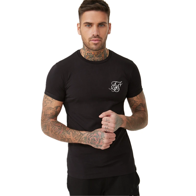 Мужская шелковая футболка SikSilk из шелка с круглым вырезом Короткие забавные