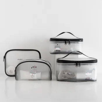 

Women Cosmetic Bags Portable Travel Storage Bag TPU Waterproof Make Up Organizer Beauty Case Lady Toiletry Wash Handbag Pouch