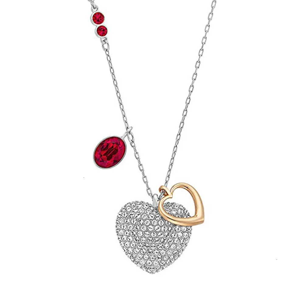 

Swa new high quality heart-shaped necklace woman's duo in the fashion chain lucky ping necklace medium guard