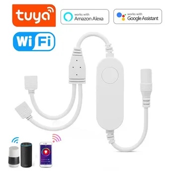 

Tuya Smart Rgb Led Wifi Controller with Key Switch One for Two for 5V-24V LED Strip Lights 4pin Plug Control Lamp 5V 12V 24V