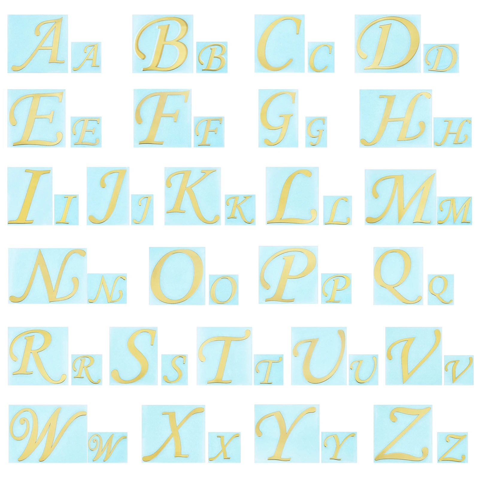 Letters Stickers DIY UV Epoxy Resin Mold Filling Large Letter Birthday Party Wedding Home Decoration Letters metal stickers