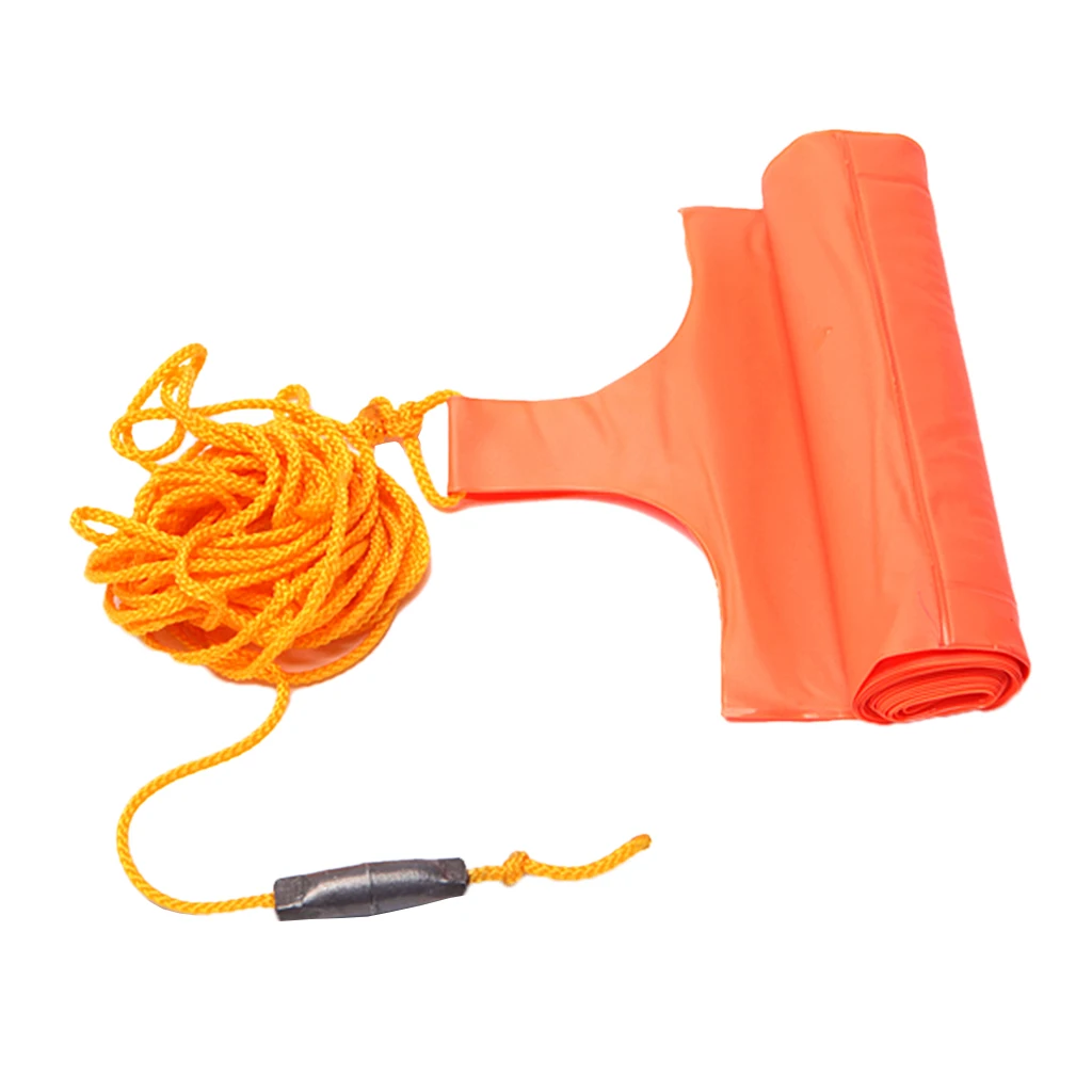 High Visibility Scuba Diving Diver Surface Marker Buoy SMB With Yellow Line