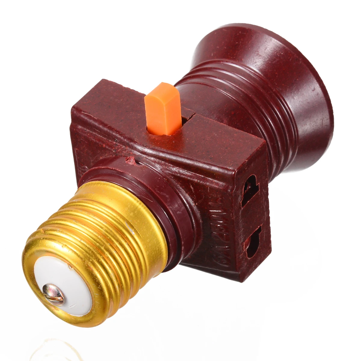 1pc Univesal 110-250V E27 Screw Base Light Bulb Holder Convert With Switch Lamp Socket New