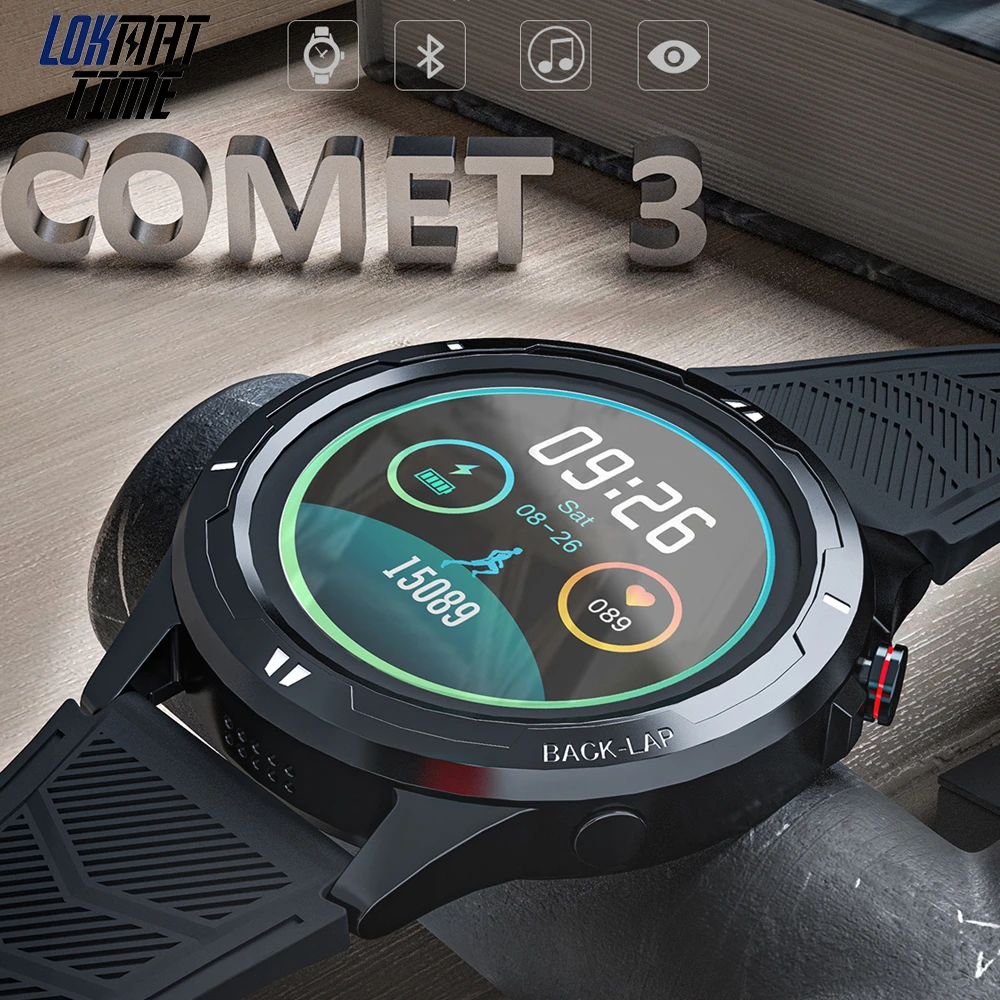 Lokmat Time Comet 3 Bluetooth Calls Smart Watch Music Player Smartwatches  Men Fitness Tracker Heart Rate Monitor For Android Ios - Smart Watches -  AliExpress