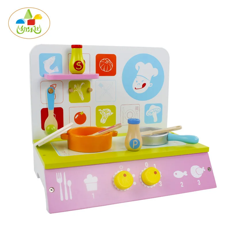 Новые продукты деревянная модель игровой дом кухня игрушечная плита детские развивающие Раннее детство игрушки Горячая Распродажа