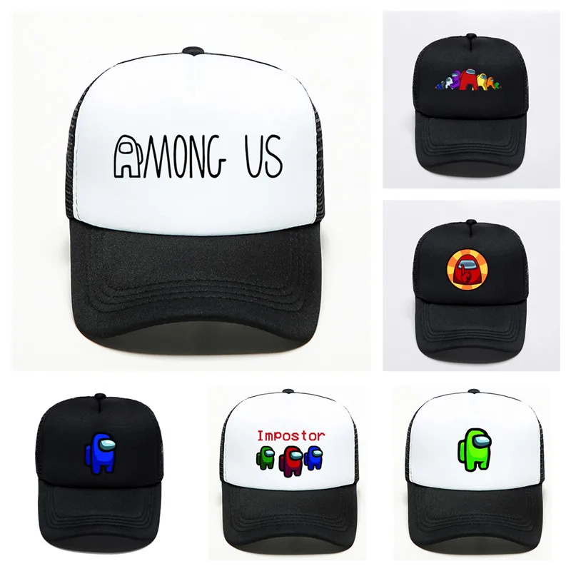 Among Us Adult Baseball Cap Cartoon Anime Spaceman Men and Women Sun Hat Fashion Breathable Mesh Cap Hip Hop Cap with Brim
