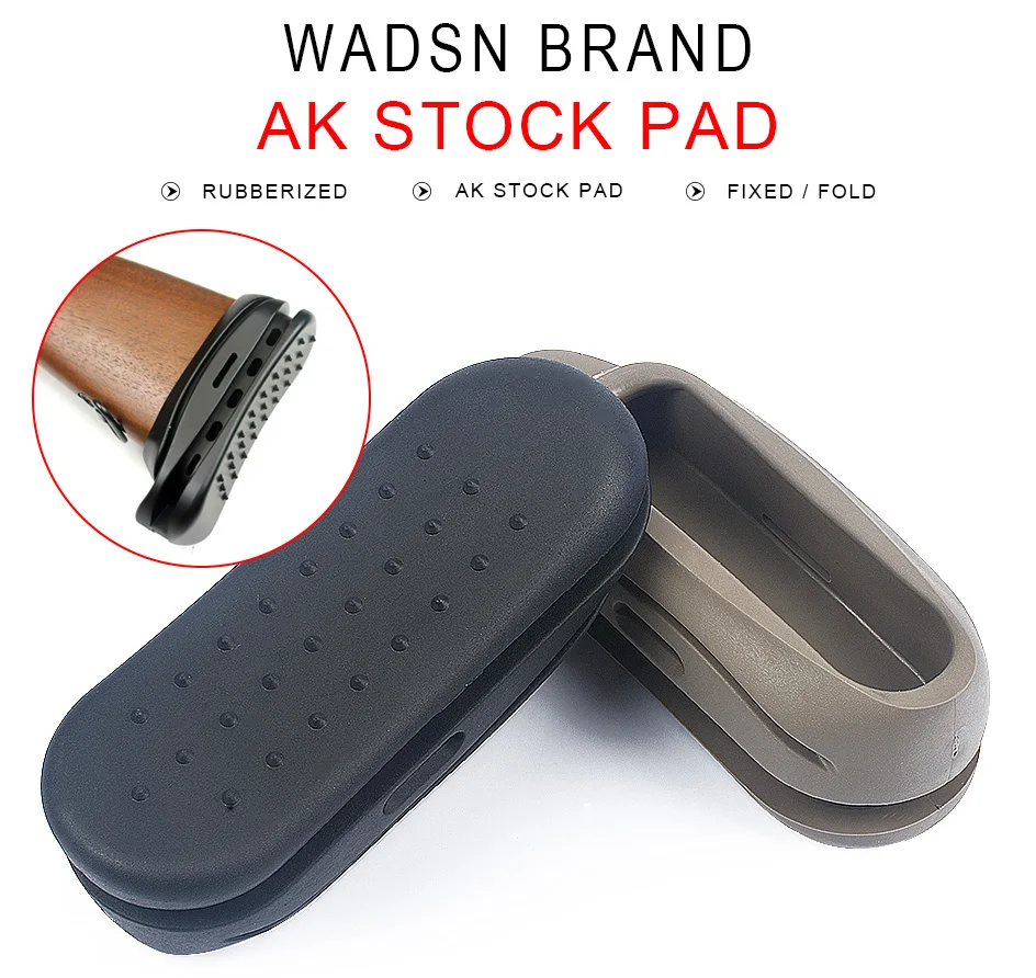 

Tactical Airsoft Tactical Shockproof Rubber AK Stock Pad AK47 Recoil BUTT Stock Pad Paintball Rifle Gun Accessories MP05003