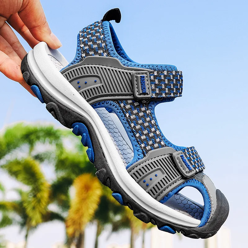 

Children Sandals For Boys Summer New Rubber Non-slip Soft Beach Sandals Shoes Size 28-39 Big Kids Shoes Teenagers Boys Sandals