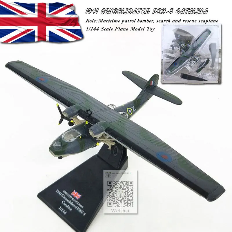 Амер 1/144 весы RAF 1941 сводный PBY 5 Catalina летной бомбер литой металлический самолет