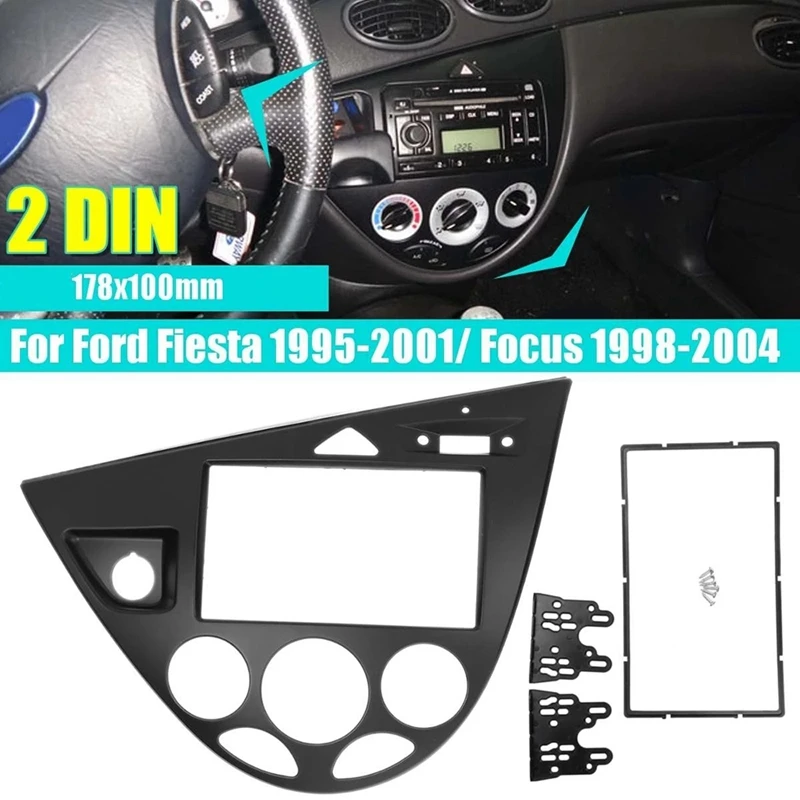 Двойной автомобильный радиоприемник 2 Din рамка для Ford Fiesta 1995-2001 автомобильная