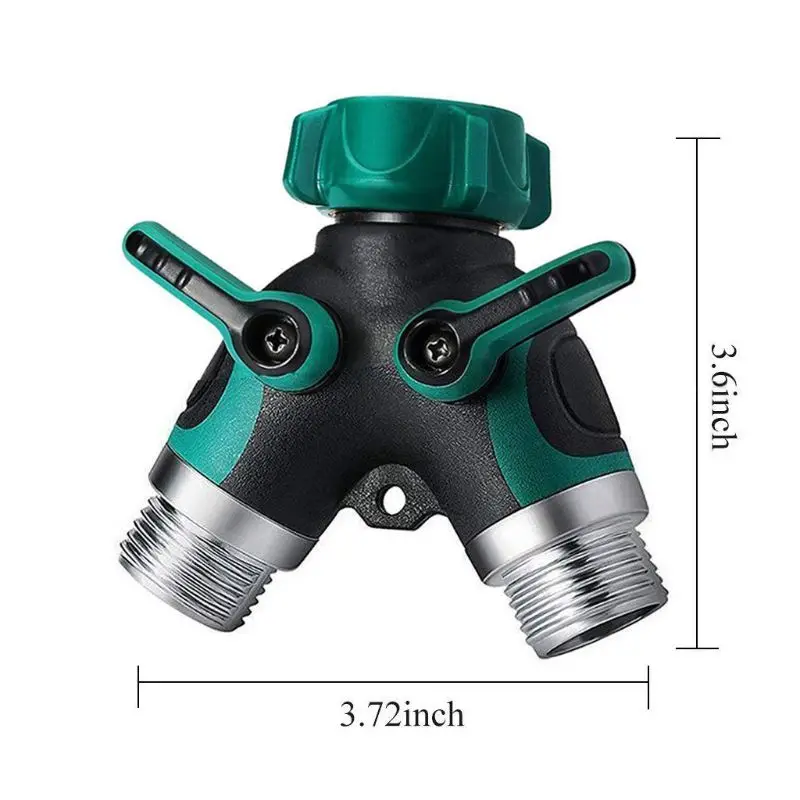 CHHUI 2 Way Y Hose Splitter Garden Sprinkler Connector Lead Free Metal Zine All 
