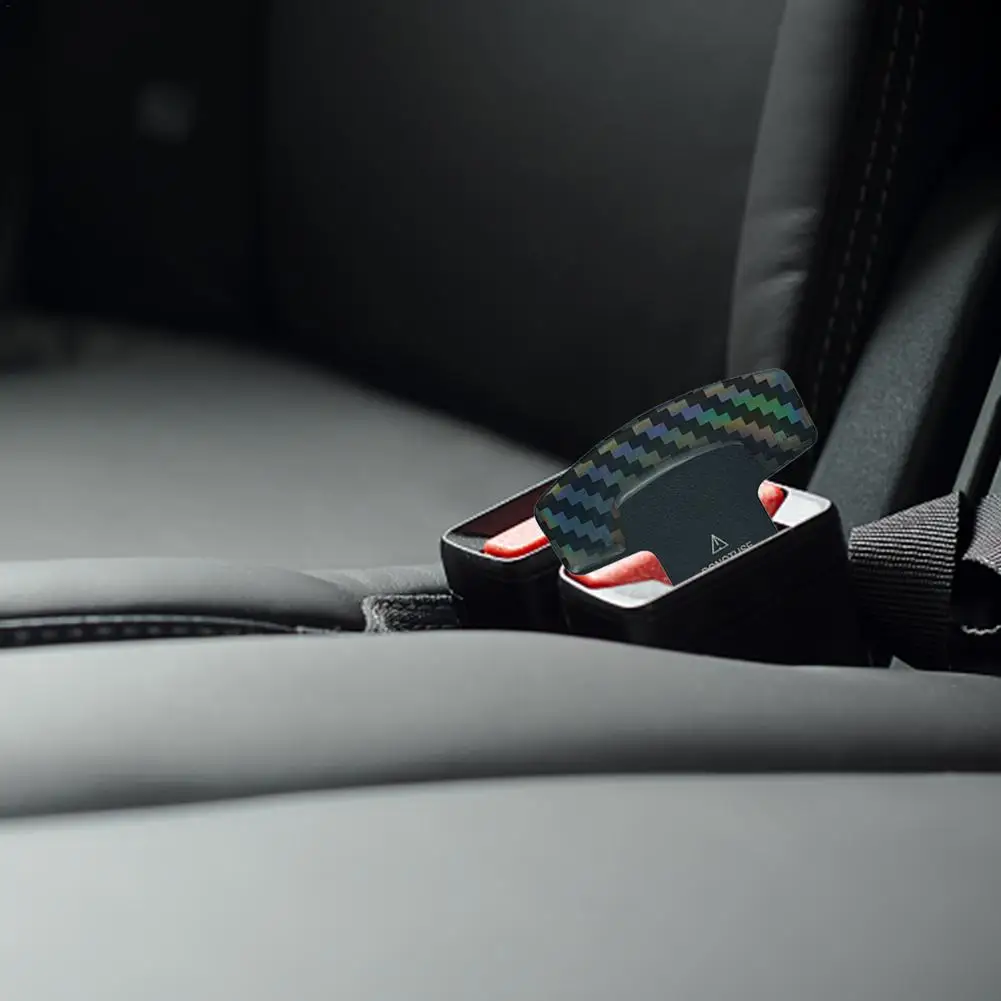 Universal Metal Seatbelt Seat Silencer Auto Buckle Alarm Stopper Car Seat Belt Clip 2 Pack 