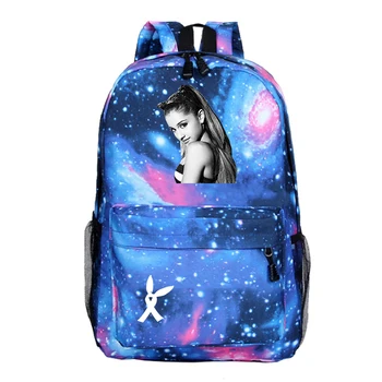 

Fashion star school bag Ariana Grande print backpack boy girl pattern travel backpack
