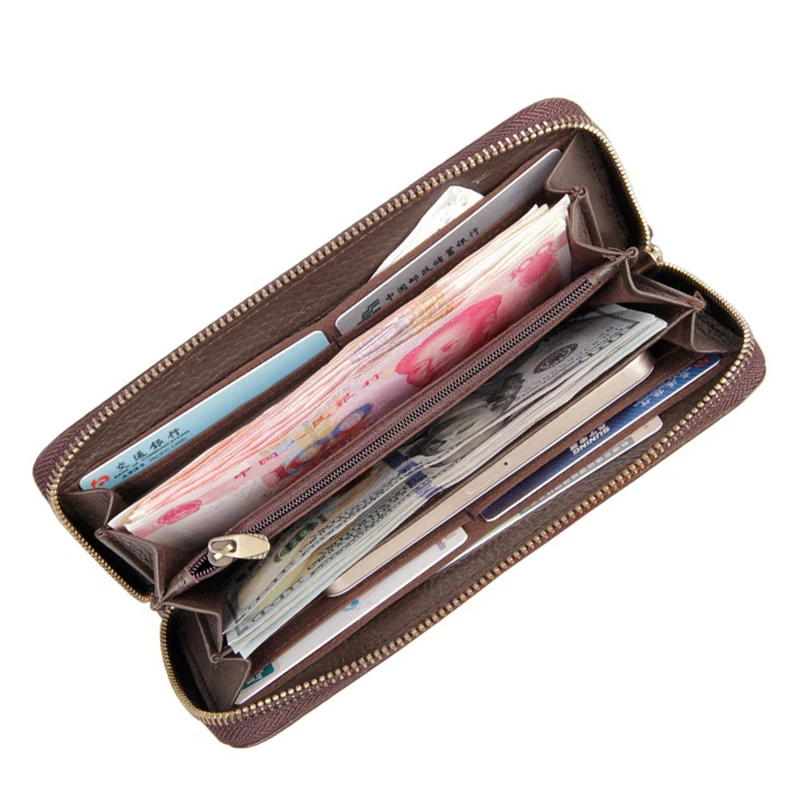 Najtaniej Mężczyźni skórzany portfel posiadacz karty kiesy portfele