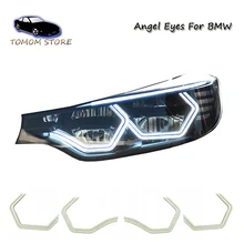 M4 укладки Ангельские глазки Автомобильный светодиодный светильник DRL бег светильник s Для BMW на возраст 2, 3, 4, 5, 6, серия E46 Кабриолет купе 2D F30 E90 E91 E92 E93 E81 E82