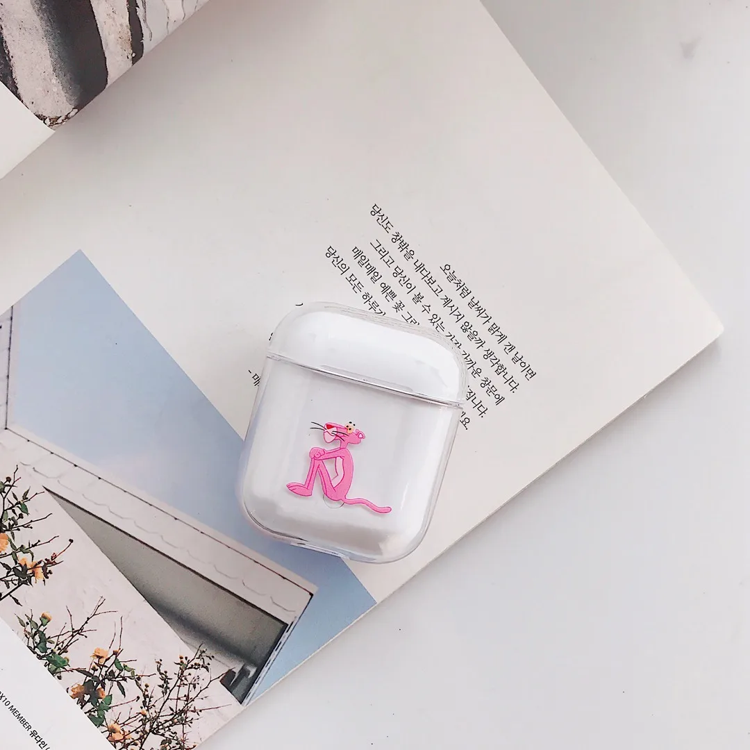 A6 Чехол для Apple AirPods с рисунком из мультфильма, прозрачный жесткий защитный чехол, беспроводной чехол для наушников, милый чехол для Airpods 2, прозрачный чехол, fundas - Цвет: A6