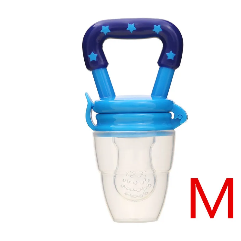 Свежий Ниблер для кормления, бутылочка для кормления детей, фруктовая пустышка для кормления, безопасные детские принадлежности, сосок соска, бутылочки - Color: Blue M