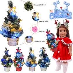 Accessoires de décoration de sapin de noël pour filles, poupée bébé américaine, renaissance, 16 18 pouces, meilleur cadeau de noël/anniversaire, jouets pour filles 