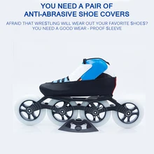 1 пара, чехол для коньков ботинки обувь для катания на коньках, защитная крышка, утолщенная, двухслойная, эластичная, встроенный ботинок, ледяная фигура, скорость, износостойкий, устойчивый к царапинам