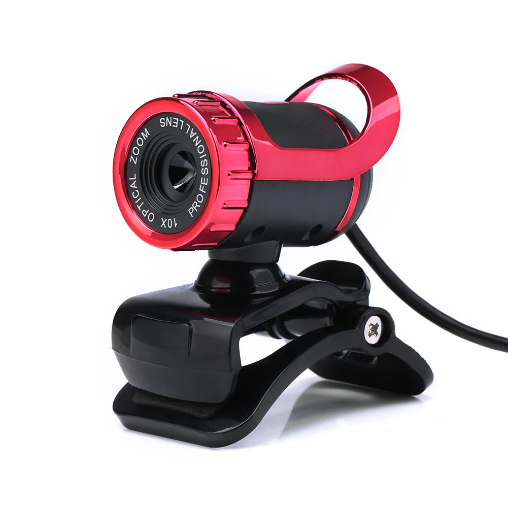 red USB веб-камера, веб-камера HD 300 мегапиксельная камера для ПК с микрофоном, микрофон для Skype для Android tv, вращающаяся Компьютерная камера - Цвет: red