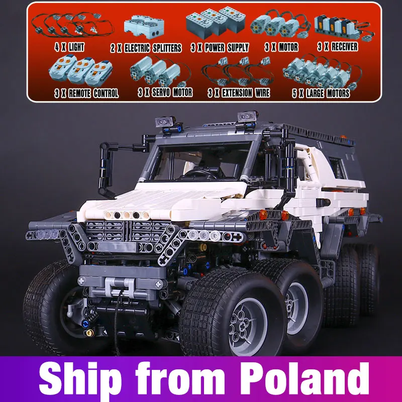 

Technic Series MOC 2425 SUV G500 Off road Vehicle AWD Wagon Model Building Blocks Bricks Kids RC Cars Toys Compatible lego 20100