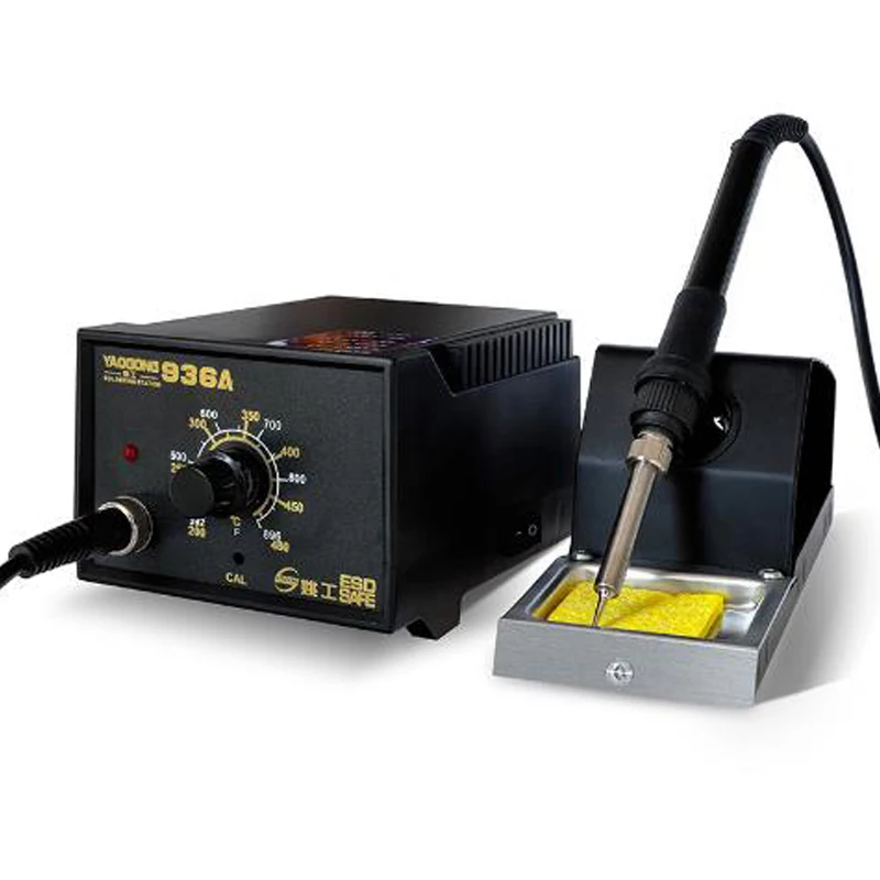 

Free Shipping High Power Temperature Adjustable Soldering Iron 936A Ceramic Heater Mobile Phone Repair Station Machine