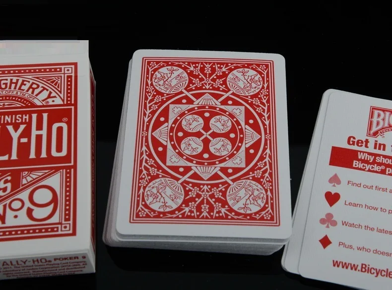 1 шт. Tally-Ho № 9 колода Волшебная карта вентилятор или круглая задняя игральные карты покер сценические фокусы для профессионального волшебника