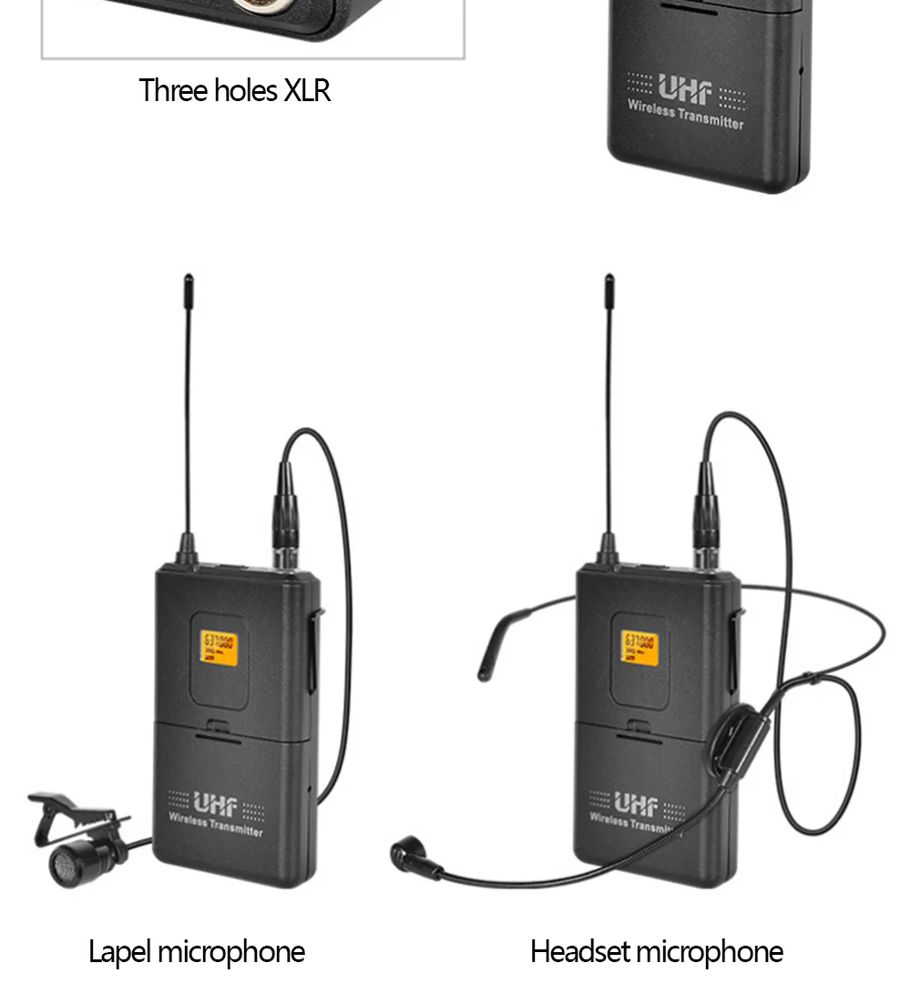 Professional UHF Wireless Microphone Four Headset Microphones for Outdoor Event Stage Performance Microphone Wireless