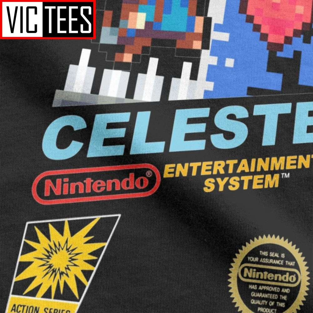 Для Мужчин's Celeste NES крышка светильник светло-голубые футболки для Для мужчин Винтаж хлопковая Футболка с круглым вырезом, футболка, одежда