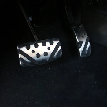 

Aluminum Car Accelerator Gas Pedal Brake Pedals Clutch Pedal Plate Cover AT For Mitsubishi Eclipse Cross 2018 2019 Accessories