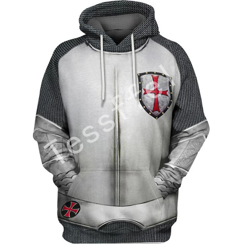 Tessffel Knights Новая мода харадзюку Кристиан 3D печатная Толстовка/куртка/мужская женская хип-хоп Забавный стиль-1