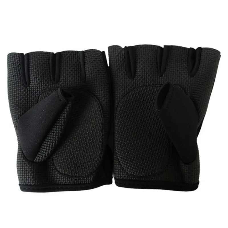 Горячая Тяжелая атлетика половина пальцев тренировочные перчатки фитнес тренажерный зал Велоспорт спортивные перчатки AHPU