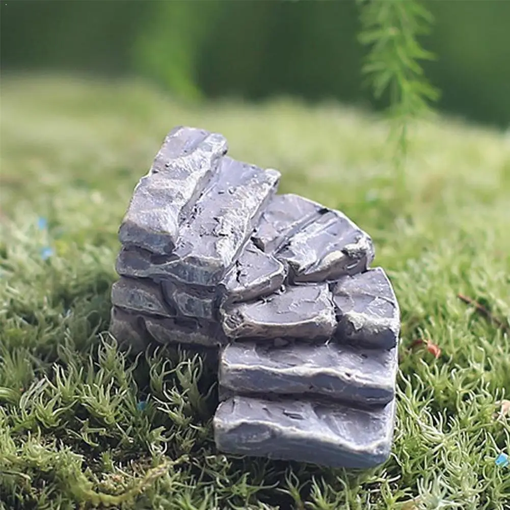 

Moss Micro Landscape Ornaments Gray Stone Step Path DIY Gardening Walkway Stairs Decoration Toys Stairs