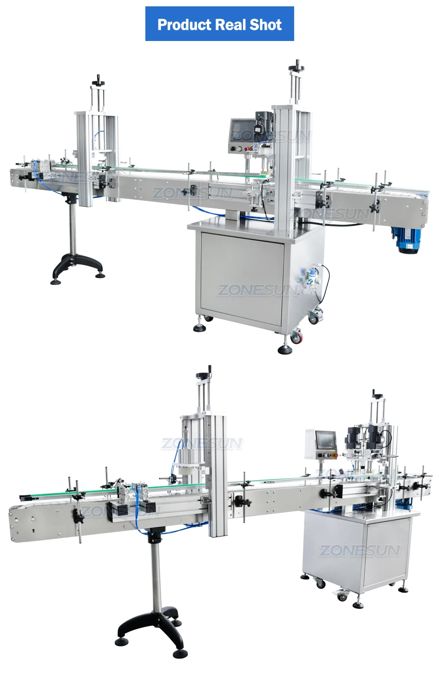 Автоматическая укупорочная машина для бутылок вина ZONESUN ZS-XG16DV, машина для укупорки винтовых крышек 