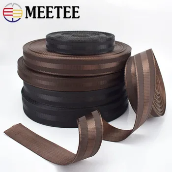 

Meetee 5Meters 25-38mm Polyester Nylon Webbing Tapes DIY Safety Seat Backpack Pet Strap Belt Strapping Bias Binding Tapes