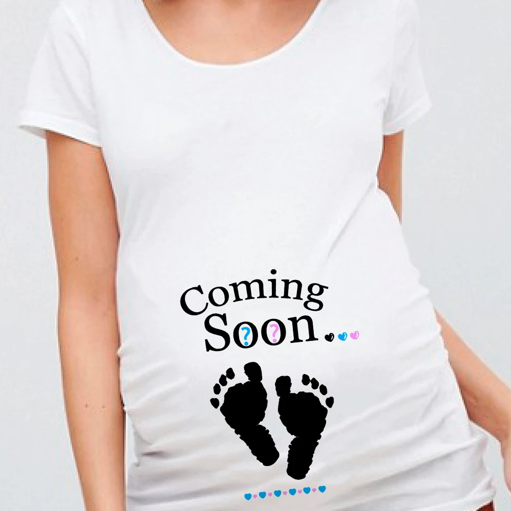 Baby Coming Soon Maternity Tops Baby Loading Pregnancy T Shirt Women  Pregnant Clothes Baby on Board Drop Shipping