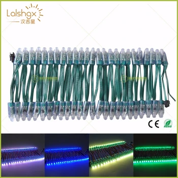 

100pcs DC5V/DC12V Green wire WS2811IC 12mm RGB Module LED Pixel Light Digital Full addressable RGB LED pixel waterproof IP68