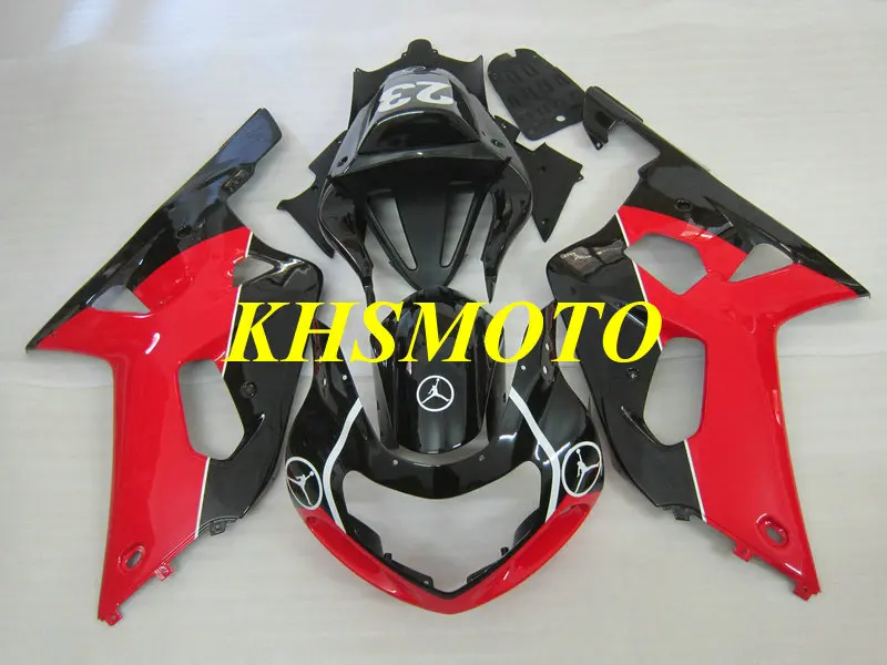 Мотоцикл комплект обтекателей для GSXR600 750 01 02 03 GSXR 600 GSX-R750 K1 2003 2001 2002 ABS Красный