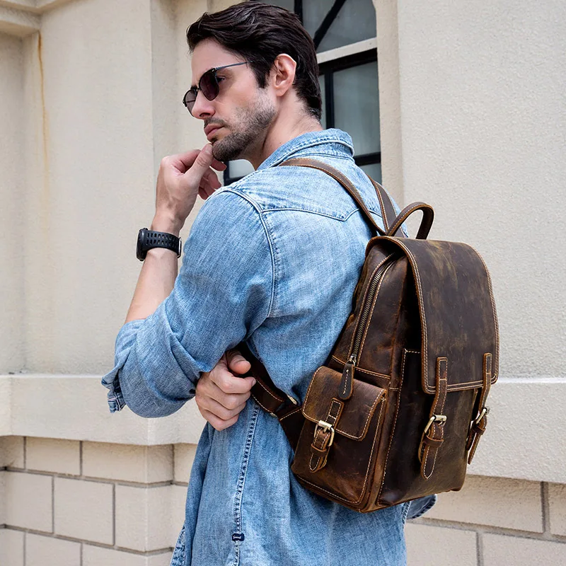 

Men's Retro Backpack for Men and Women Backpack for Men and Women Bag Travel Bag Double Shoulder Bag