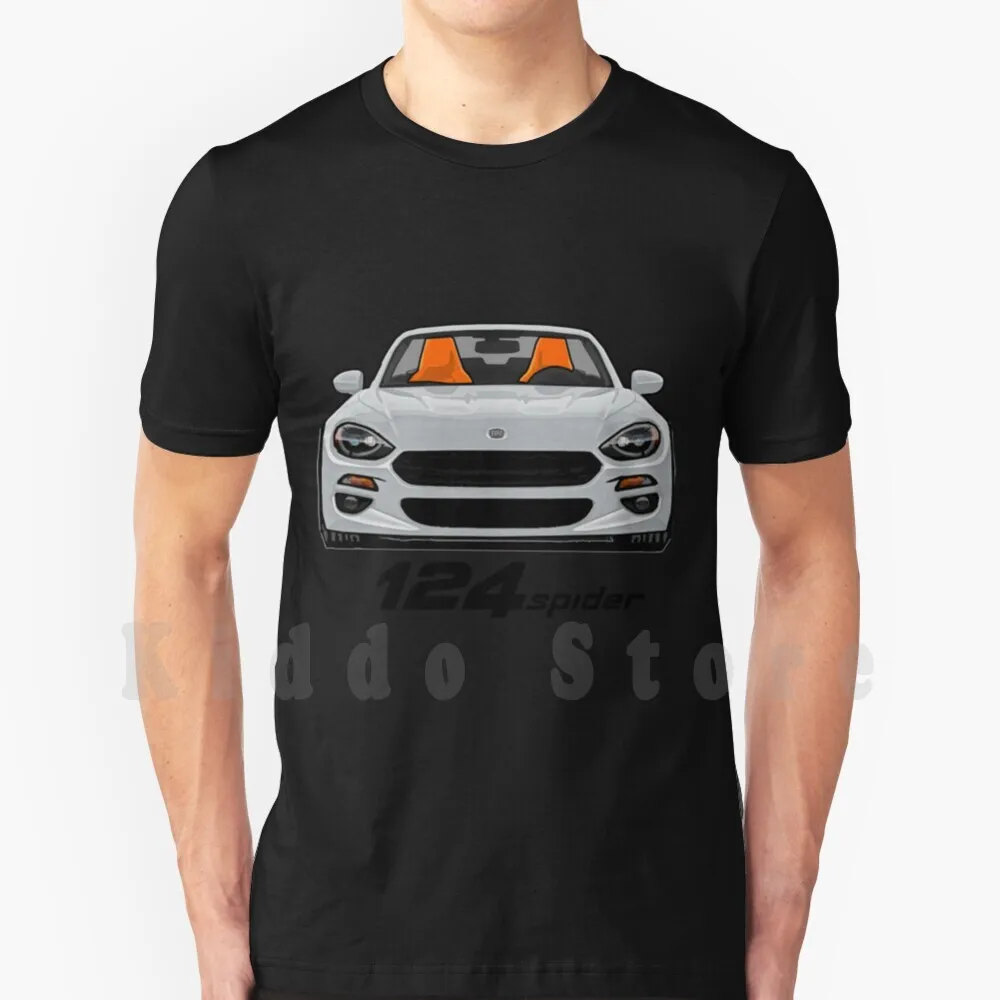 Fiat 124 Spider-White T Shirt Uomo Cotone S-6Xl Fiat 131 Abarth 695 Fiat Abarth 595 2019 Fiat 124 Spider A112 Fiat 131
