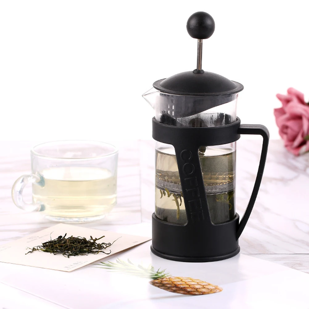 Ручной стеклянный пластиковый домашний Френч-пресс для приготовления кофе чайник фильтр чайник хороший