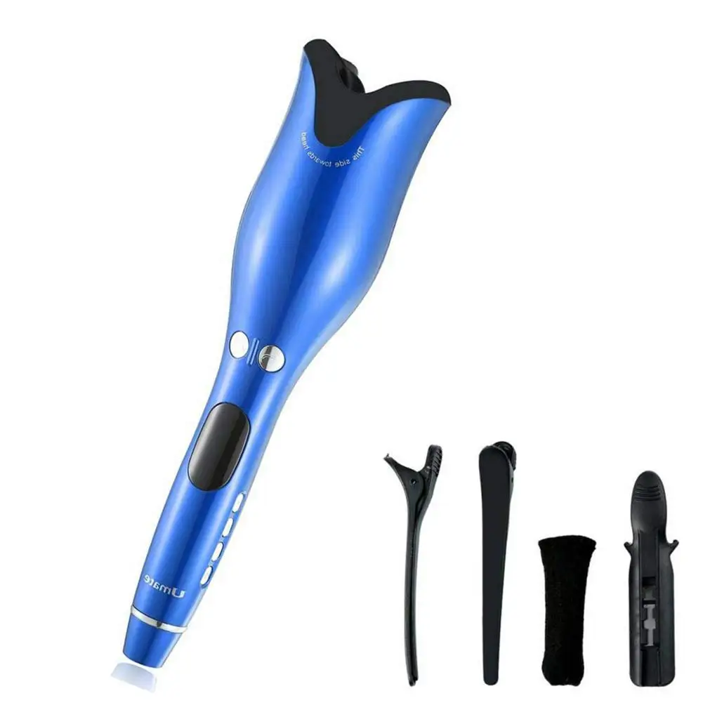 

Black Rose Shaped Digital LCD Automatic Rotary Hair Curler Curling Iron Styling Tool