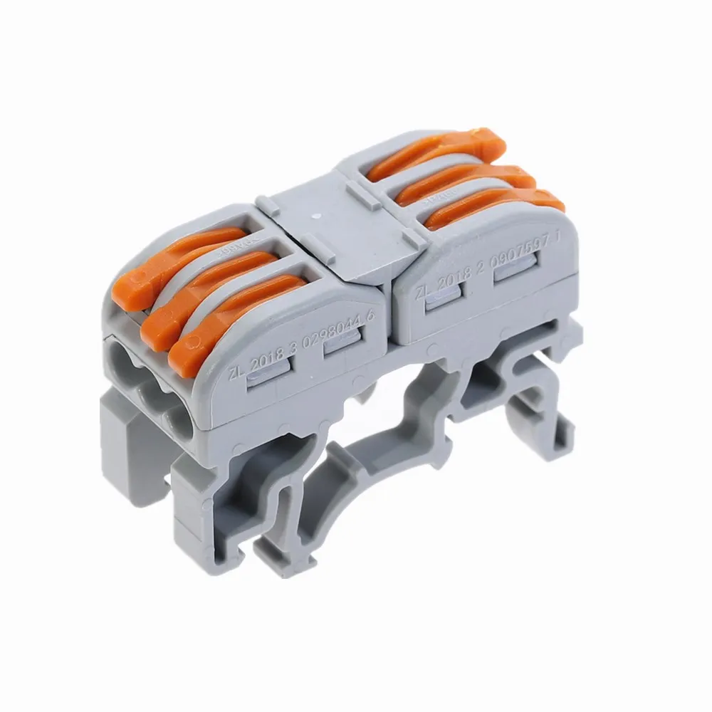 PCT-311 gray PCT-211/PCT-311/PCT-511 Клеммная рейка тип быстрого подключения терминал пресс тип разъема Вместо UK2.5B Клеммная колодка - Цвет: PCT-311 gray
