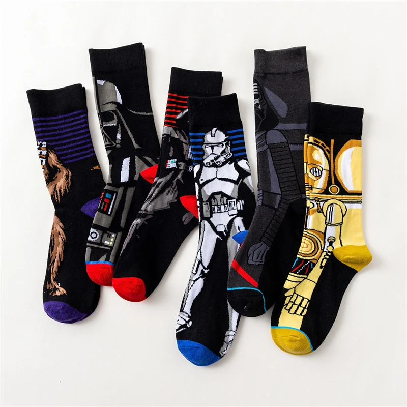 Носки из фильма «Звездные войны», мастер джедая йода, косплей, хлопковые забавные длинные носки для взрослых мужчин и женщин