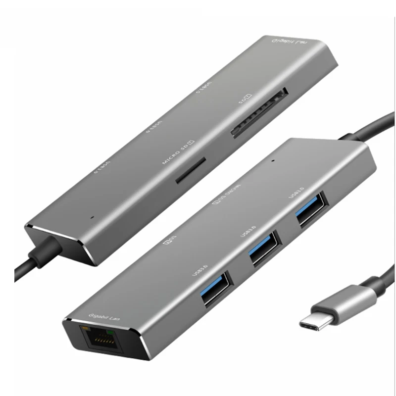 USB C концентратор type C к HDMI RJ45 Ethernet несколько портов USB 3,0 концентратор для MacBook Pro док-станция USB-C хаб