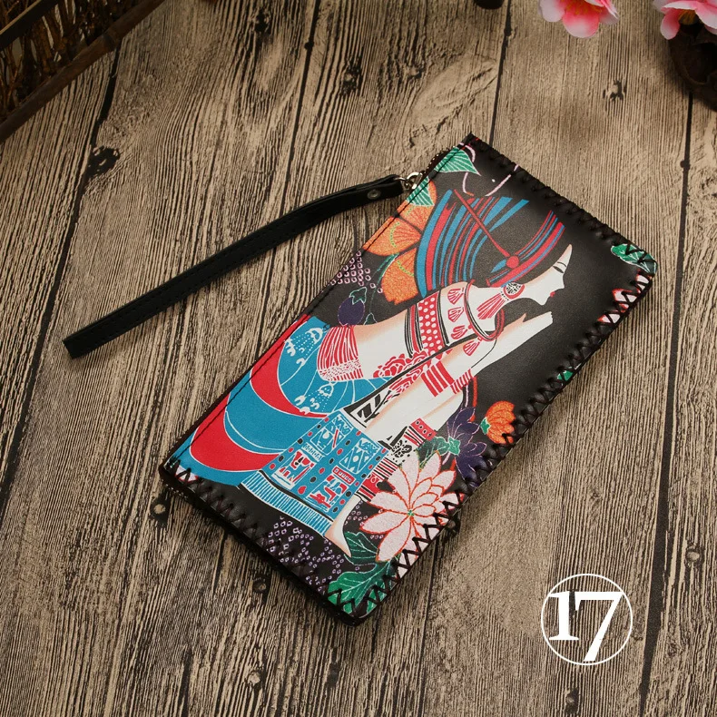 Style 17 Клатч, женский кожаный бумажник для телефона, Женский кошелек, держатель для карт, кошельки, женские длинные кошельки, Женская милая сумка для денег - Цвет: Style 17