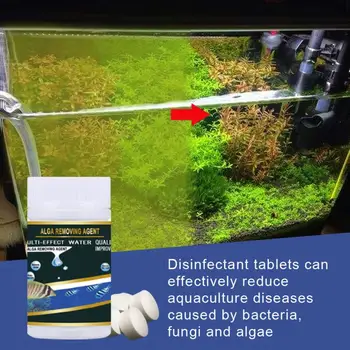 

Algae Repellent Agent Tank Moss Remover Aquarium Fish Tank Cleaning Powder Tank Moss Remover Aquarium Algaecide 50pcs / Bottle