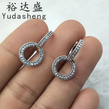 

2020 Summer Sparkling Double Earrings Fit Original Charm